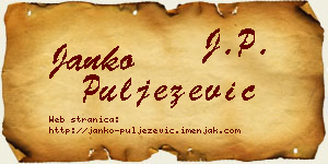 Janko Puljezević vizit kartica